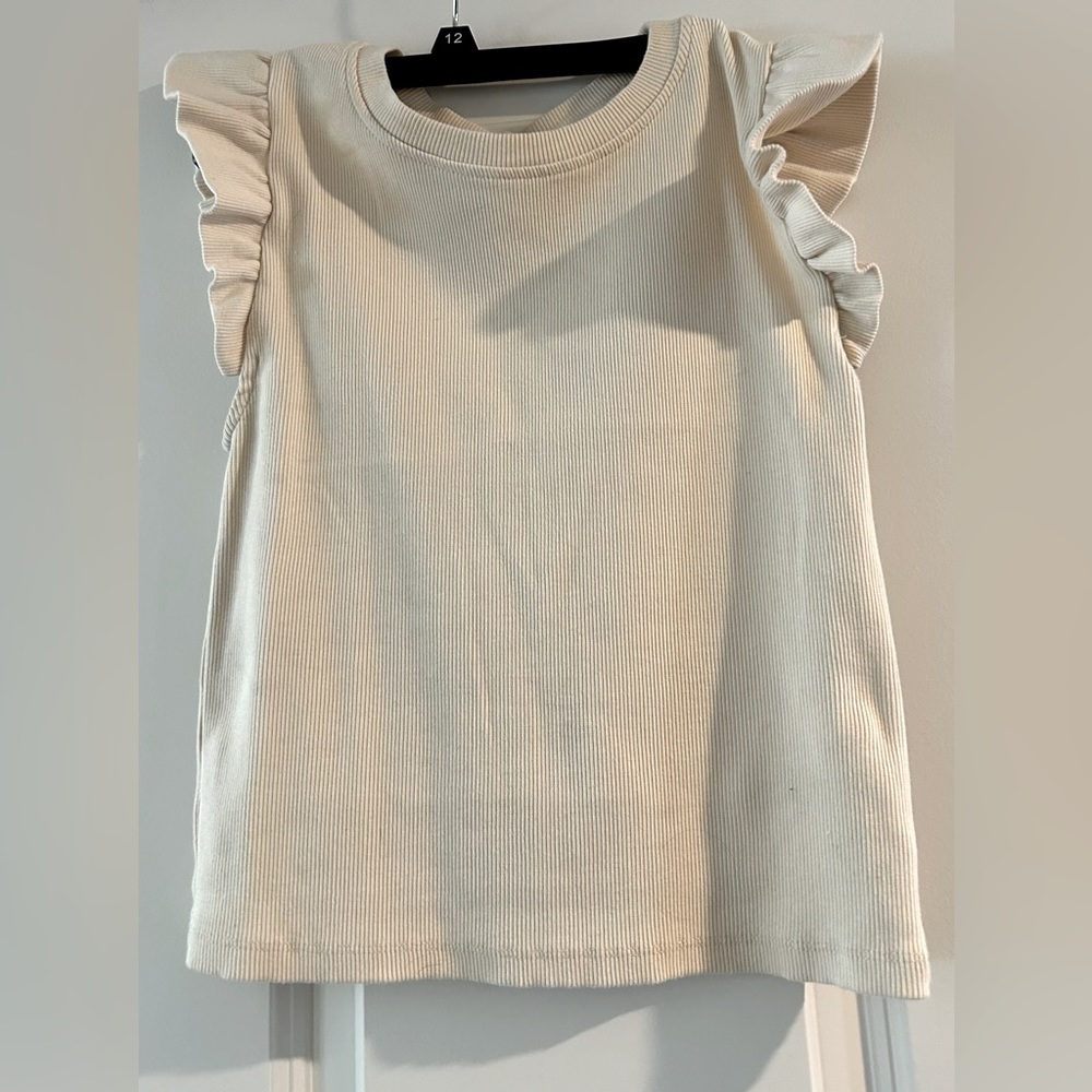 Women’s Zara tank with ruffled shoulders.  Size M